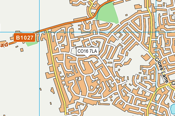 CO16 7LA map - OS VectorMap District (Ordnance Survey)