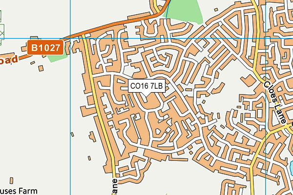CO16 7LB map - OS VectorMap District (Ordnance Survey)
