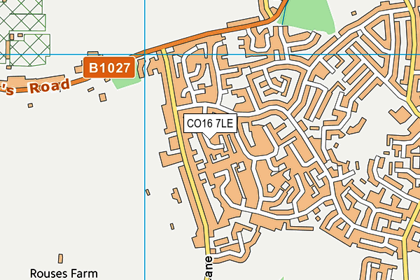 CO16 7LE map - OS VectorMap District (Ordnance Survey)