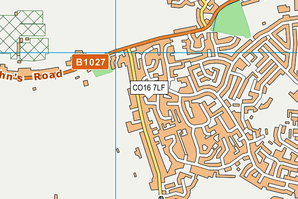 CO16 7LF map - OS VectorMap District (Ordnance Survey)