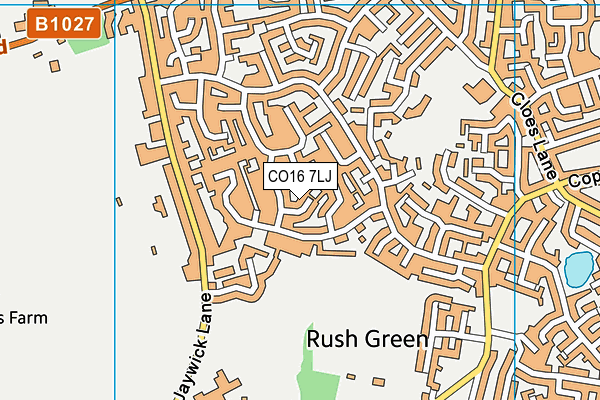 CO16 7LJ map - OS VectorMap District (Ordnance Survey)