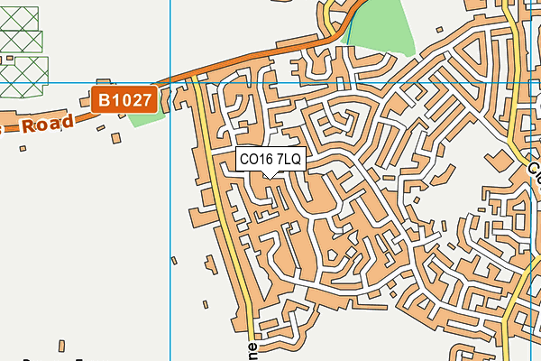 CO16 7LQ map - OS VectorMap District (Ordnance Survey)