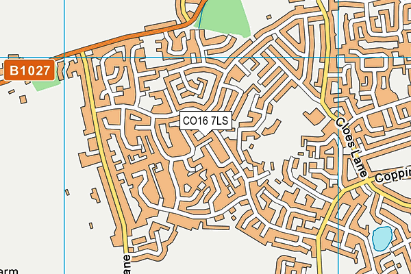 CO16 7LS map - OS VectorMap District (Ordnance Survey)
