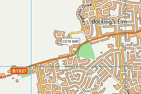 CO16 8AR map - OS VectorMap District (Ordnance Survey)