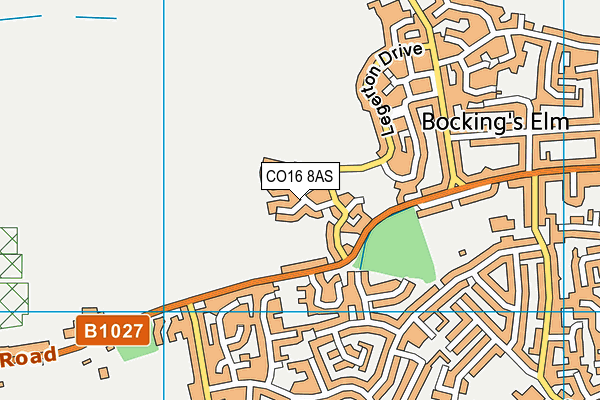 CO16 8AS map - OS VectorMap District (Ordnance Survey)