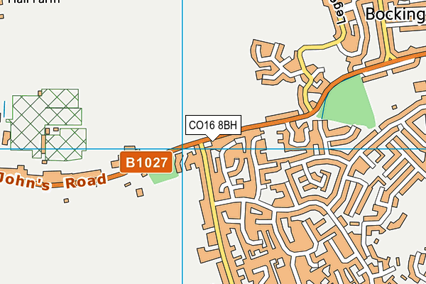 CO16 8BH map - OS VectorMap District (Ordnance Survey)
