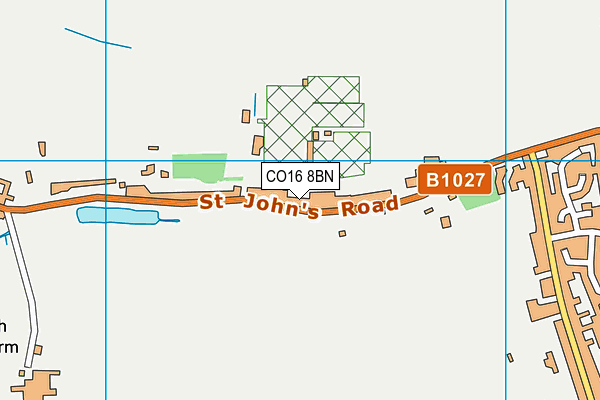 CO16 8BN map - OS VectorMap District (Ordnance Survey)