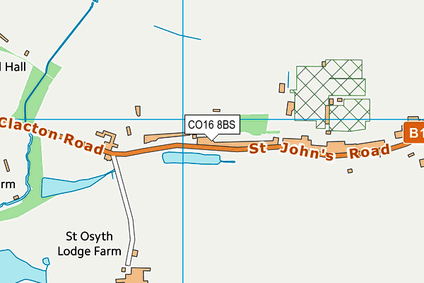 CO16 8BS map - OS VectorMap District (Ordnance Survey)