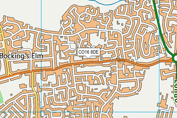 CO16 8DE map - OS VectorMap District (Ordnance Survey)