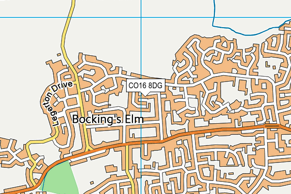 CO16 8DG map - OS VectorMap District (Ordnance Survey)