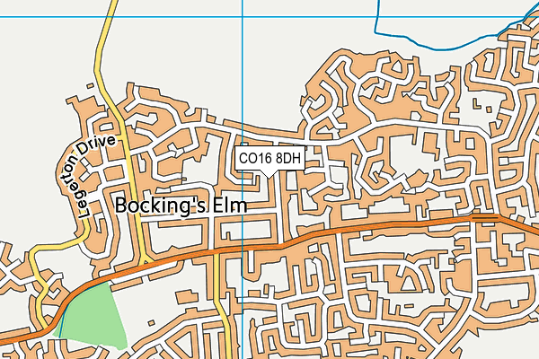 CO16 8DH map - OS VectorMap District (Ordnance Survey)