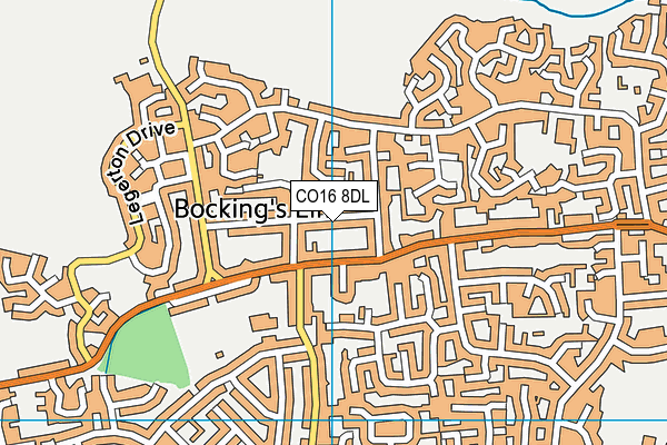 CO16 8DL map - OS VectorMap District (Ordnance Survey)