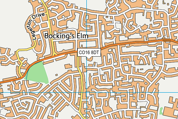 CO16 8DT map - OS VectorMap District (Ordnance Survey)