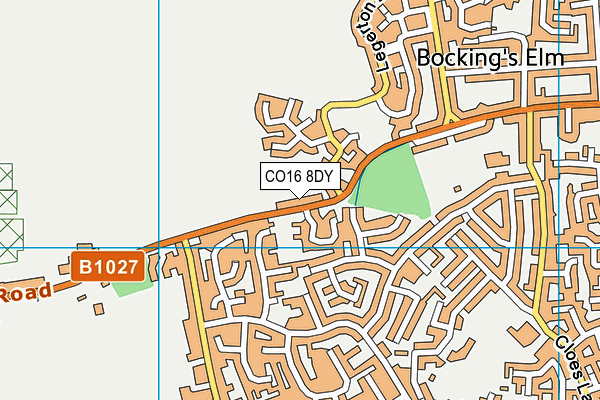 CO16 8DY map - OS VectorMap District (Ordnance Survey)