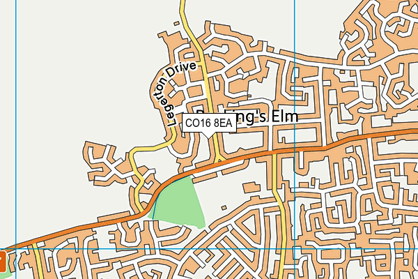 CO16 8EA map - OS VectorMap District (Ordnance Survey)