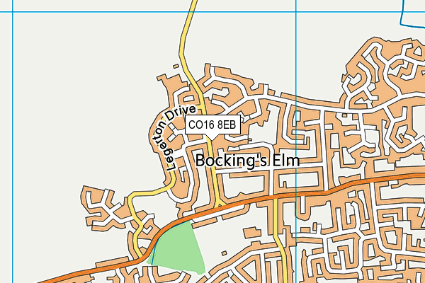 CO16 8EB map - OS VectorMap District (Ordnance Survey)