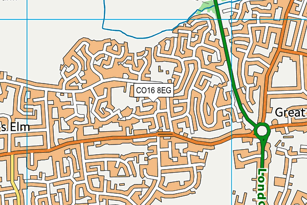 CO16 8EG map - OS VectorMap District (Ordnance Survey)