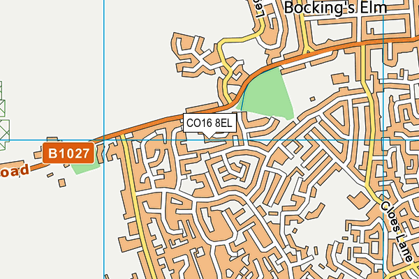 CO16 8EL map - OS VectorMap District (Ordnance Survey)