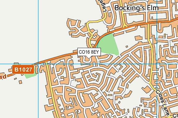 CO16 8EY map - OS VectorMap District (Ordnance Survey)