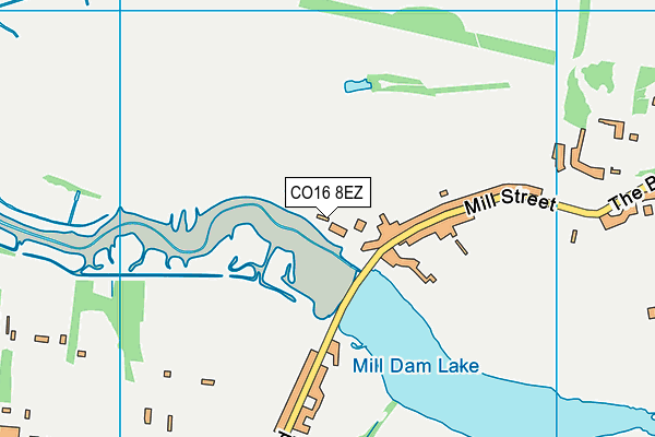 CO16 8EZ map - OS VectorMap District (Ordnance Survey)