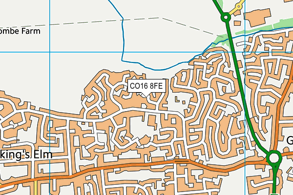 CO16 8FE map - OS VectorMap District (Ordnance Survey)