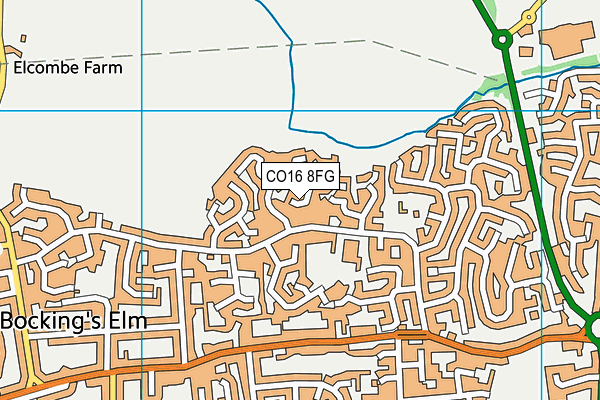 CO16 8FG map - OS VectorMap District (Ordnance Survey)