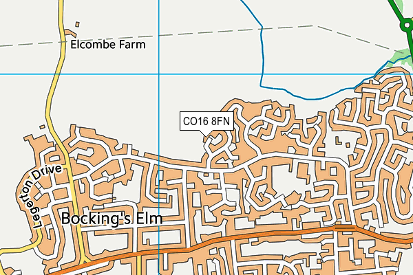 CO16 8FN map - OS VectorMap District (Ordnance Survey)