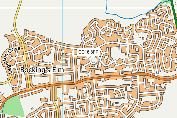 CO16 8FP map - OS VectorMap District (Ordnance Survey)