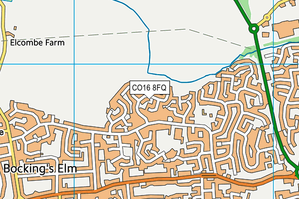 CO16 8FQ map - OS VectorMap District (Ordnance Survey)