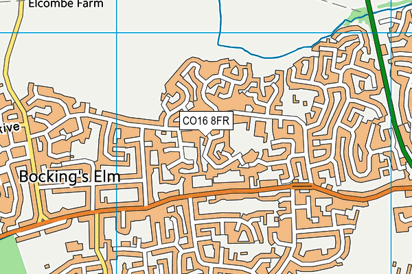 CO16 8FR map - OS VectorMap District (Ordnance Survey)