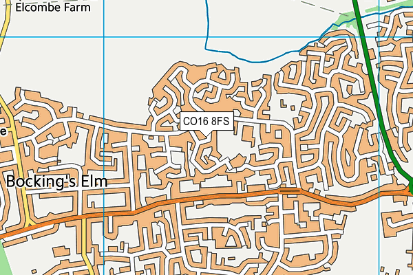 CO16 8FS map - OS VectorMap District (Ordnance Survey)