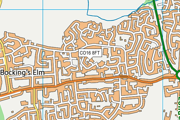 CO16 8FT map - OS VectorMap District (Ordnance Survey)