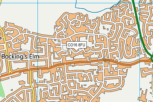 CO16 8FU map - OS VectorMap District (Ordnance Survey)