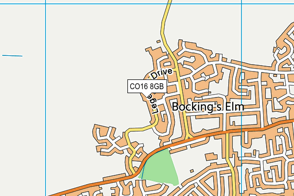 CO16 8GB map - OS VectorMap District (Ordnance Survey)