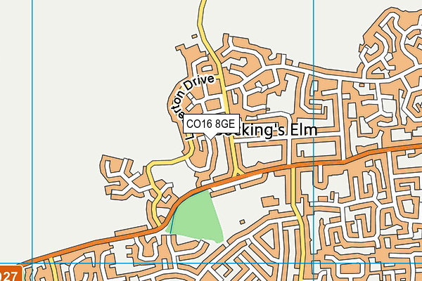 CO16 8GE map - OS VectorMap District (Ordnance Survey)