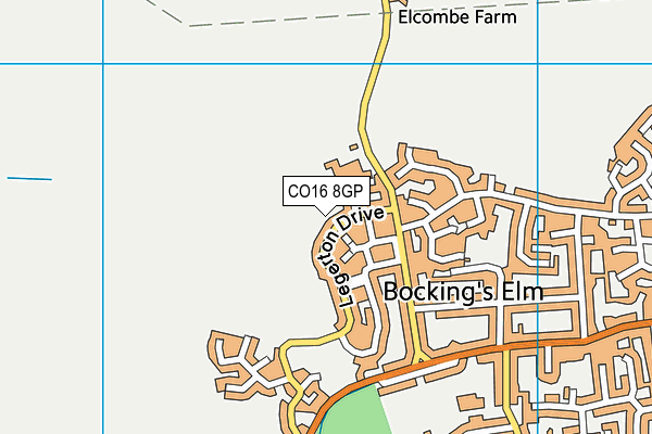 CO16 8GP map - OS VectorMap District (Ordnance Survey)