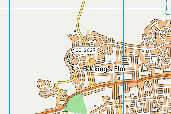 CO16 8GR map - OS VectorMap District (Ordnance Survey)