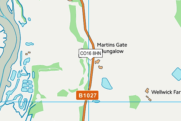 CO16 8HN map - OS VectorMap District (Ordnance Survey)