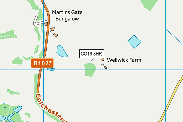 CO16 8HR map - OS VectorMap District (Ordnance Survey)