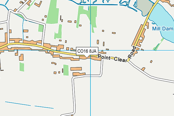 CO16 8JA map - OS VectorMap District (Ordnance Survey)