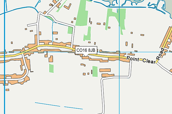 CO16 8JB map - OS VectorMap District (Ordnance Survey)