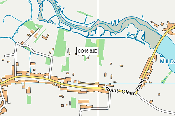 CO16 8JE map - OS VectorMap District (Ordnance Survey)