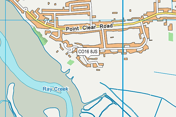 CO16 8JS map - OS VectorMap District (Ordnance Survey)