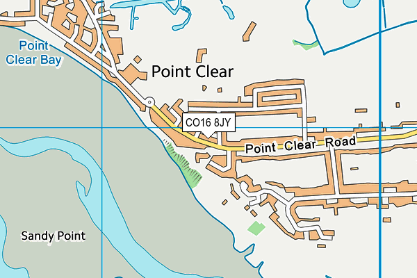 CO16 8JY map - OS VectorMap District (Ordnance Survey)