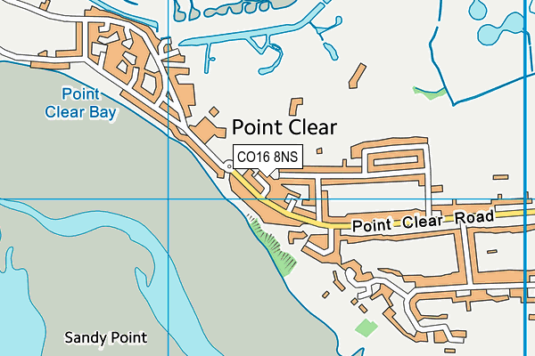 CO16 8NS map - OS VectorMap District (Ordnance Survey)