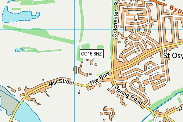 CO16 8NZ map - OS VectorMap District (Ordnance Survey)
