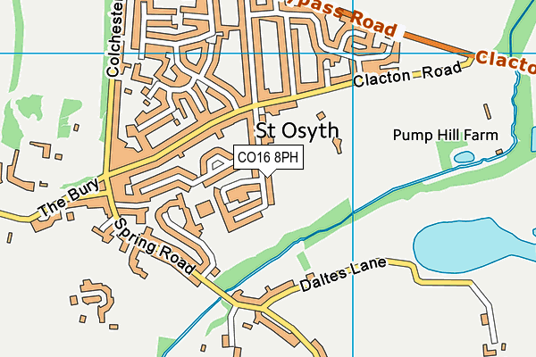 CO16 8PH map - OS VectorMap District (Ordnance Survey)