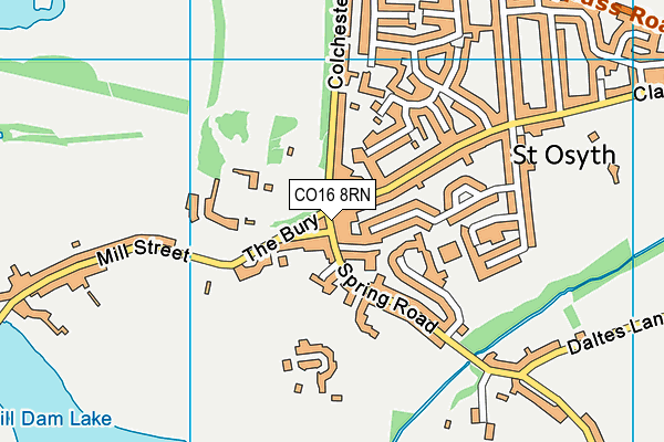 CO16 8RN map - OS VectorMap District (Ordnance Survey)