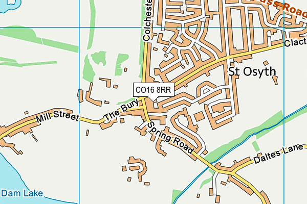 CO16 8RR map - OS VectorMap District (Ordnance Survey)