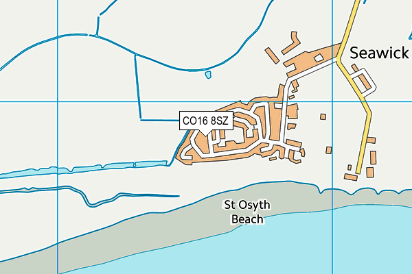 CO16 8SZ map - OS VectorMap District (Ordnance Survey)
